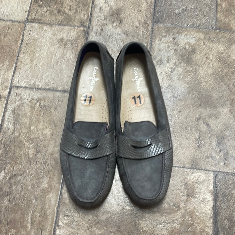 Cole Haan Gray Suede Loafers